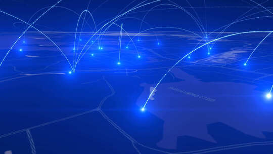 物联网科技城市和5g网络信号传输连线