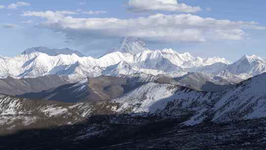 延时8K川西甘孜新都桥贡嘎雪山群峰云翻滚