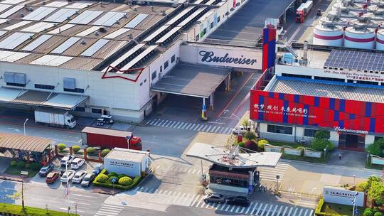 佛山三水百威啤酒工厂航拍