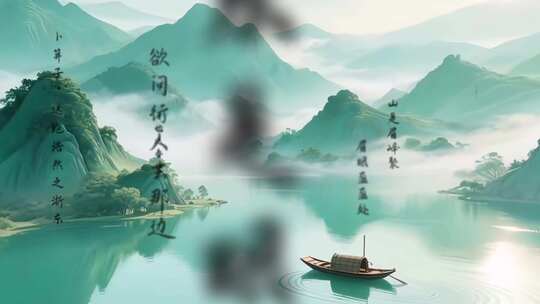 《卜算子》古诗词朗诵背景视频AE模版