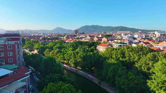 泉州市开元寺鲤城区大景全景航拍泉州古城福