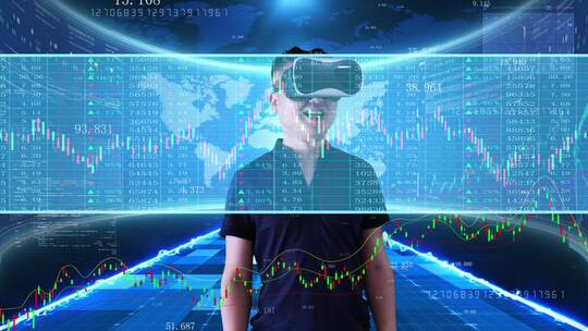用vr虚拟现实智能设备观看股市行情