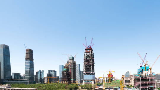 中国尊及北京CBD核心区建设超长延时摄影