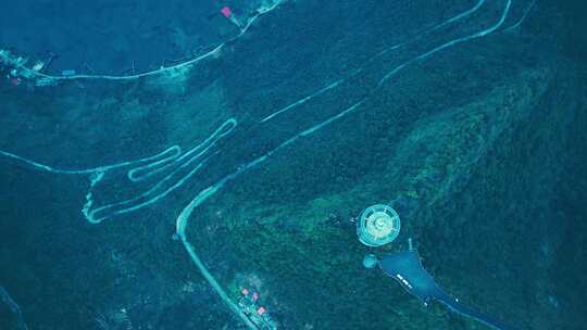 广西河池东兰红水河第一湾景区航拍