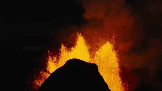 火山，喷发，熔岩，气体