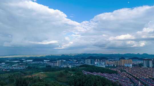 砚山县城航拍延时