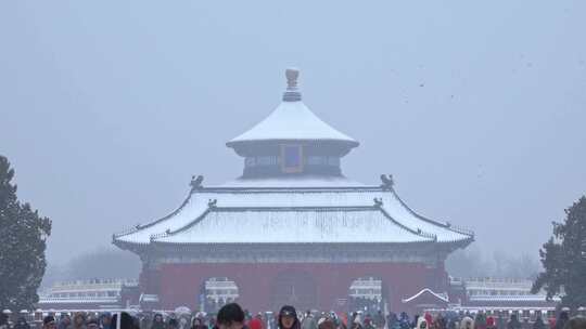 北京雪景 故宫天坛