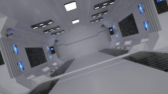 穿梭高科技空旷太空舱C4D动画