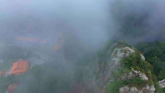 航拍辽宁辽阳龙峰寺