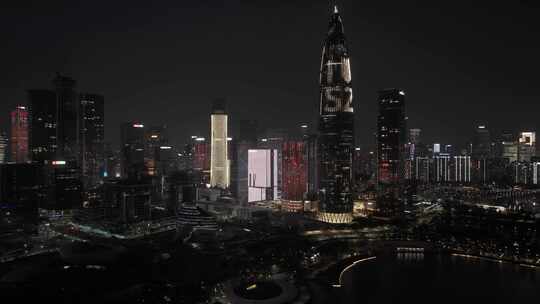 深圳城市夜景航拍