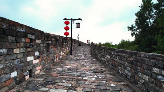 南京古城墙明城墙风光视频素材模板下载