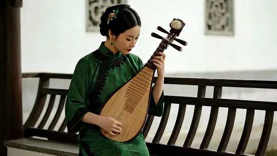 琵琶演奏风传统乐器视频