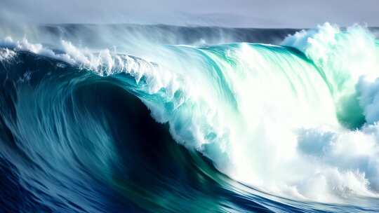 海浪巨浪 冲浪 浪花海洋气势磅礴波浪浪潮