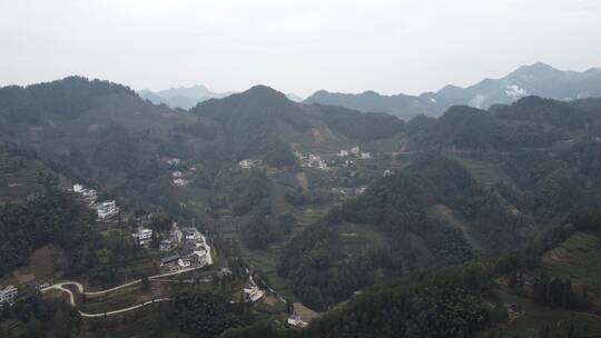 航拍山村风景