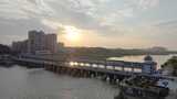 湖北省随州市涢水府河舜井大桥合集高清在线视频素材下载