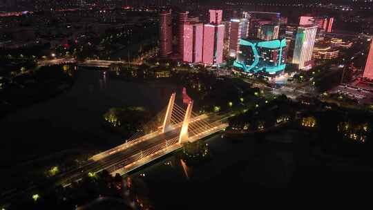 夜景城市高楼亮化2