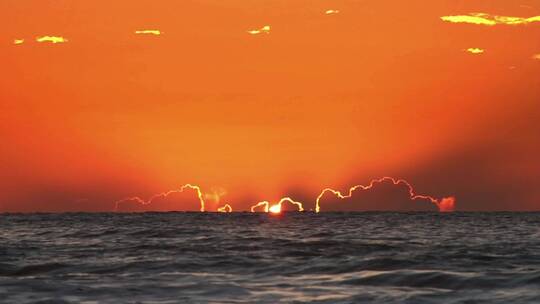 夕阳 大海落日