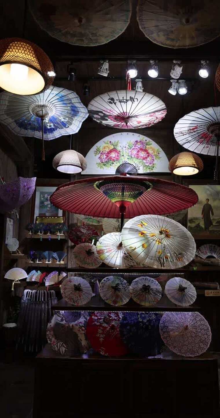传统油纸伞成品展示