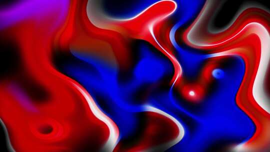抽象液体图案，流动的红色、蓝色和紫色适合