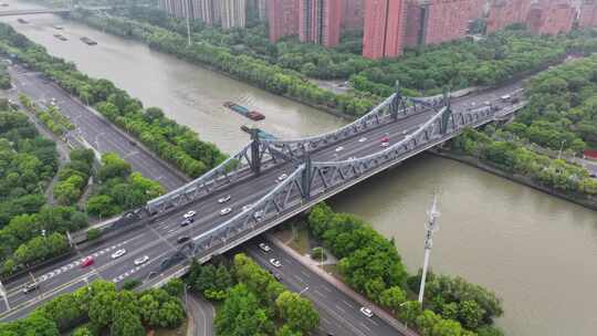 无锡太湖大道金匮大桥太湖广场交通繁华延时