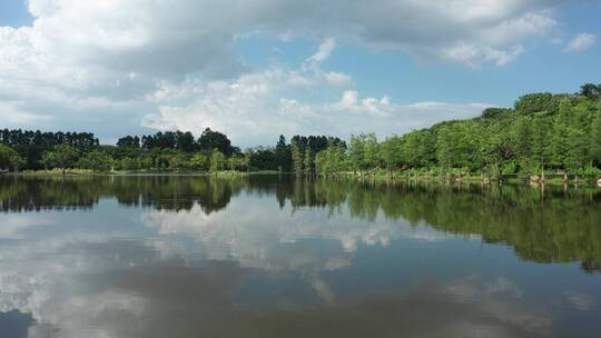 东莞松山湖风景区航拍