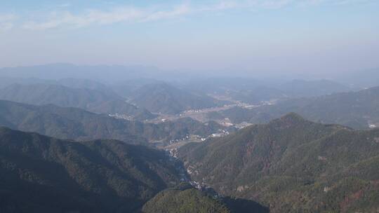 大山山区村落航拍