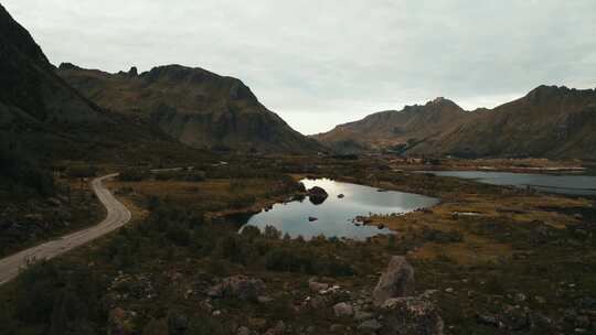 Lofoten，岛，挪威，无人机