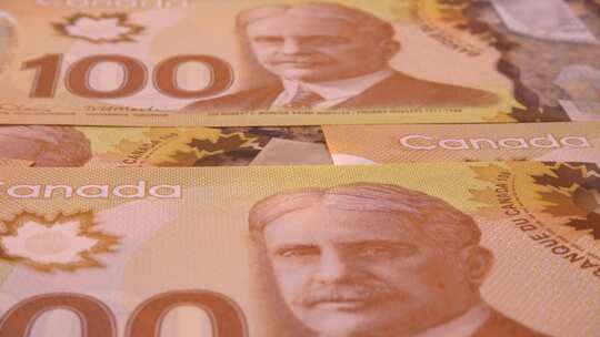 印有罗伯特·博登肖像的加拿大100美元聚合物钞票。