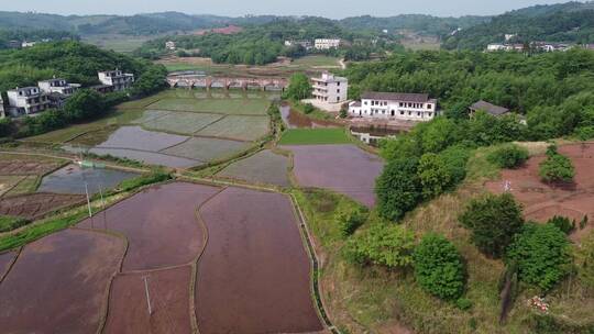 乡村田园自然风光航拍