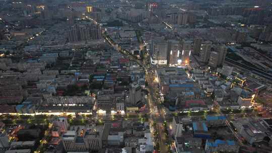 许昌曹魏古城夜景航拍