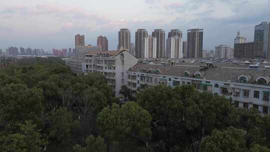 长沙航拍无敌好看夕阳美景浏阳河视频素材模板下载