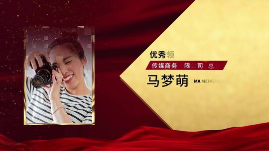 大气红色颁奖企业人物介绍AE模板