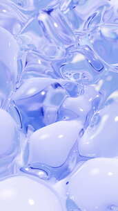 柔软透明的气泡曲面背景三维渲染