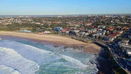 澳大利亚新南威尔士州悉尼马鲁布拉海滨郊区全景视频素材模板下载