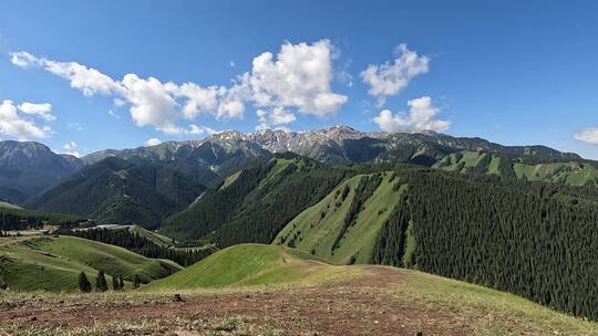 新疆高清晴朗天空延时素材