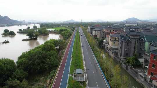 杭州富阳乡村风景航拍