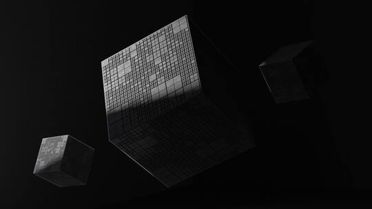 工业概念方块材料 3D渲染