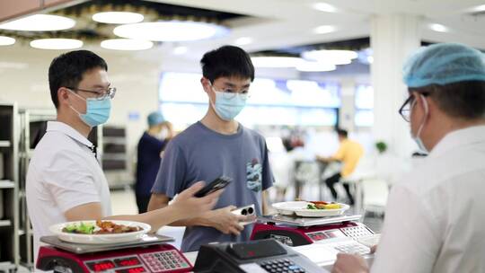 大学食堂员工食堂就餐视频素材模板下载