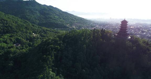 都江堰青城山航拍风景