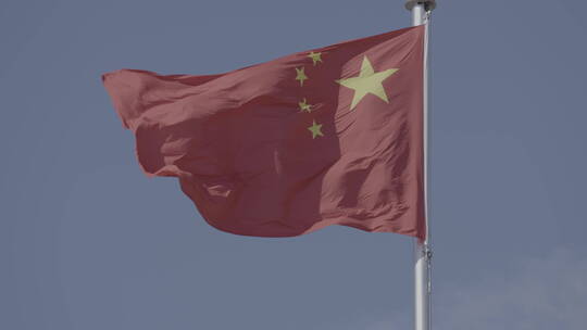天安门广场 大气北京 红旗飘扬视频素材模板下载