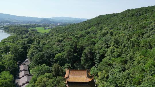 航拍湖南株洲炎帝陵5A景区视频素材模板下载