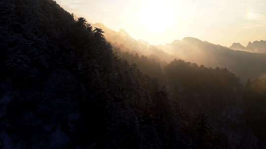 南太行伏牛山雪景雾凇云海自然风光