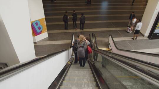 地铁站来往的乘客视频素材模板下载