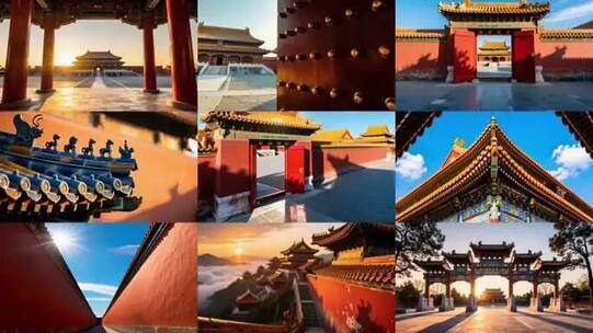 王朝皇宫宫殿紫禁城古建筑龙纹雕刻高清在线视频素材下载