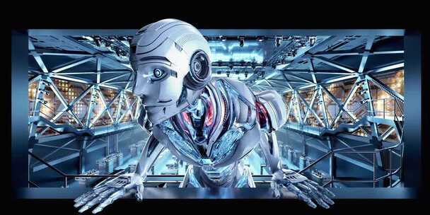 AI科幻赛博朋克机器人