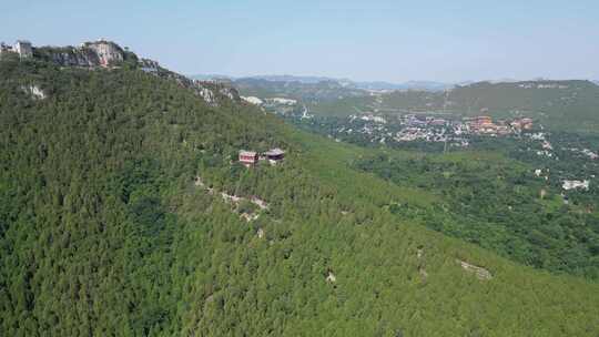 航拍山东潍坊青州云门山风景区