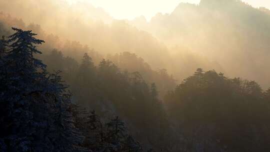 南太行伏牛山雪景雾凇云海自然风光