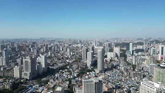 航拍广州城市建设城市天际线