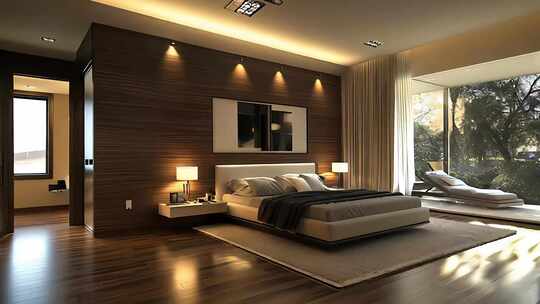 现代风格卧室室内场景