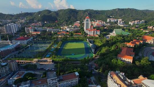 航拍厦门大学建筑景观